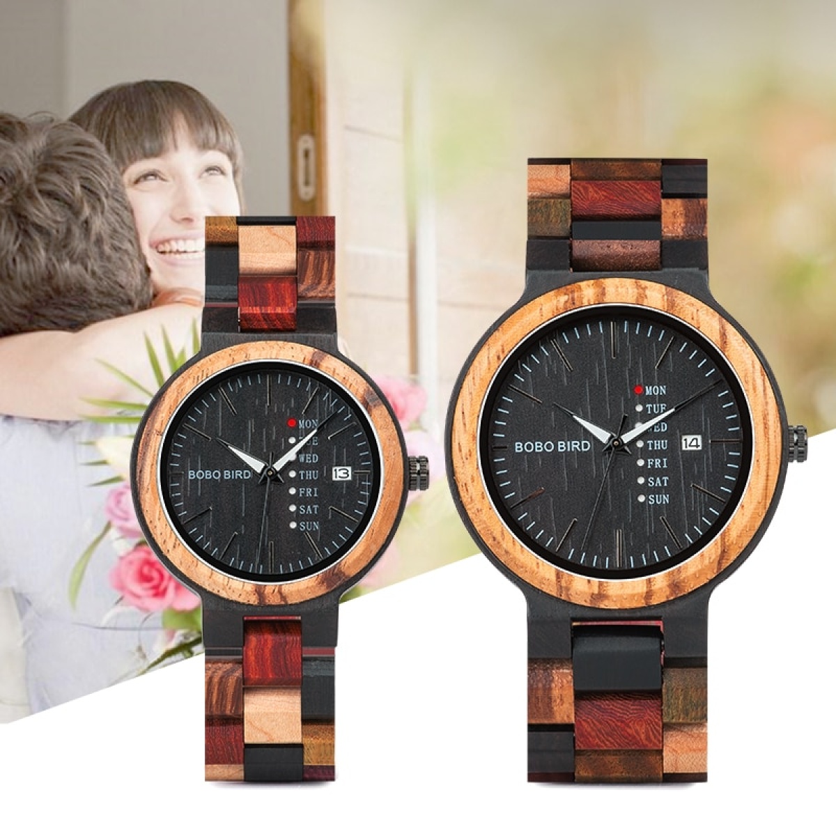 Montre fashion en bois enfant